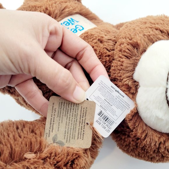Aurora Get Well Bear Brown Teddy Bear Plush with Ice Pack and Bandaid NEW 2021 - Picture 10 of 10